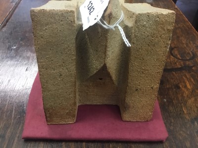Lot 1242 - Modernist ceramic dog sculpture, signed and dated 97