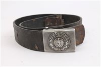 Lot 2476 - Second World War Nazi Wehrmacht belt and...