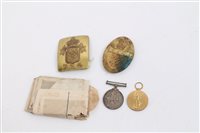 Lot 2477 - First World War pair - comprising War and...