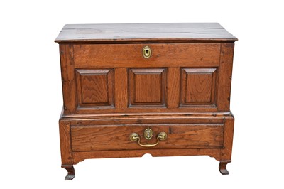 Lot 1292 - George III Welsh oak coffer bach