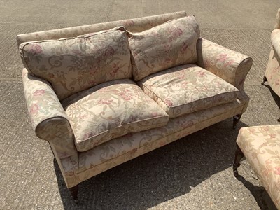Lot 1294 - Good quality modern pair of sofas by George Smith and en-suite stool