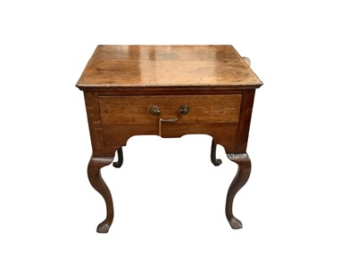 Lot 1298 - 18th century oak single drawer side table