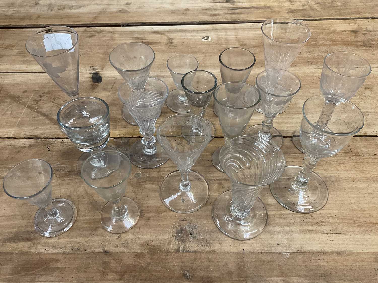 Lot 1314 - Collection of 18th century glasses