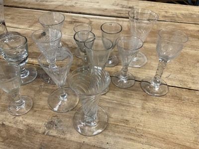 Lot 1314 - Collection of 18th century glasses