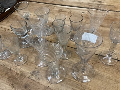 Lot 1314 - Collection of 18th century glasses