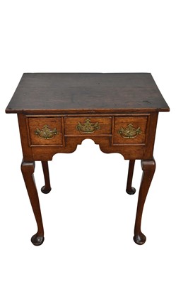 Lot 1331 - 18th century oak lowboy of diminutive proportions