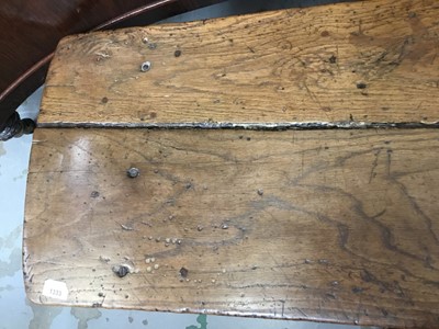 Lot 1333 - Antique primitive fruitwood trestle table