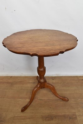 Lot 1338 - 19th century brown oak occasional table with shaped platform top