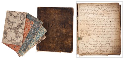 Lot 1343 - Rare early 19th century handwritten recipe book, titled to binding ‘Seizures 1776’.