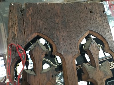 Lot 1349 - 16th / 17th century oak perpendicular tracery panel