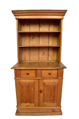 Lot 1381 - Miniature pine high dresser