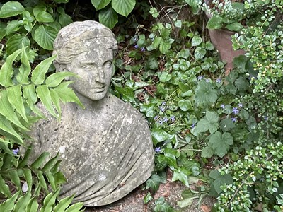 Lot 1421 - 19th century carved marble classical bust