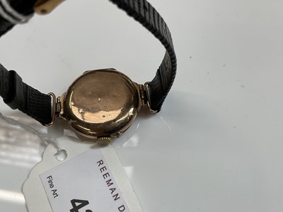 Lot 429 - Early 20th century Rolex gold ladies wristwatch