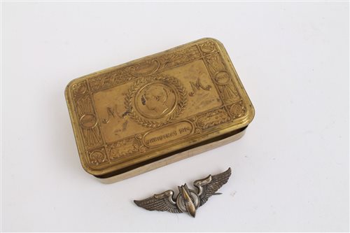 Lot 2495 - First World War Princess Mary gift tin,...