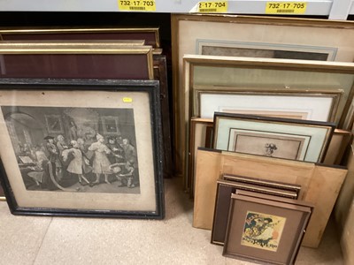 Lot 717 - UPSTAIRS IN PIC CORRDIOR Collection of 18th and 19th century engravings and watercolours