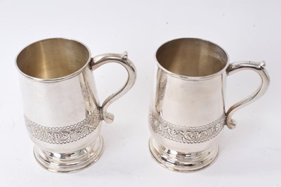 Lot 225 - Two contemporary Indian silver tankards