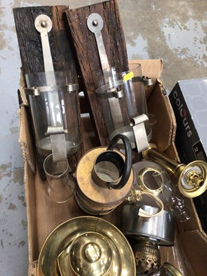 Lot 91 - Group of lamps, ceiling light, etc
