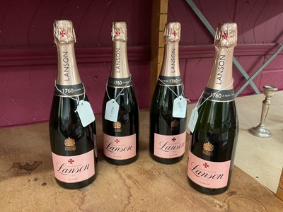 Lot 424 - Four bottles of Lanson Le Rose Champagne , 750ml, (4 bottles).