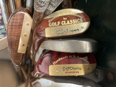 Lot 256 - Collection of Scottish handmade hickory shafted golf clubs