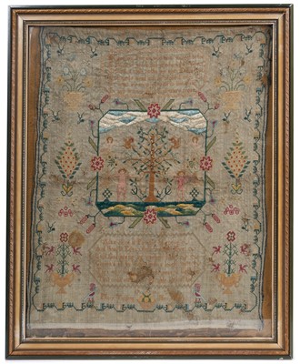 Lot 582 - George III needlework sampler