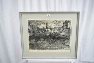 Lot 859 - Henry Collins (1910-1994) signed artist's proof etching - Colchester from the west, signed, inscribed and dated 1978 in pencil, 40cm x 51cm, in glazed frame