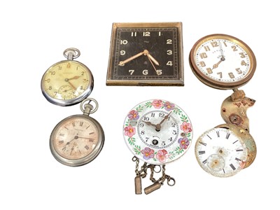 Lot 113 - Imhof travelling alarm clock, 8 day watch and other watches