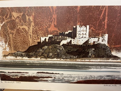 Lot 271 - Norman Wade, lithograph - Bamburgh Castle, signed and numberec 69/120, unframed