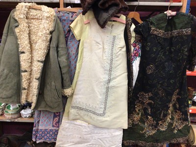 Lot 652 - Group of vintage clothing, including an Antartex sheepskin coat, a fur coat, etc