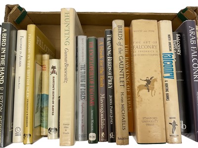 Lot 702 - Falconry - good collection of books relating to falcons, hawks and the art of falconry. (2 boxes)