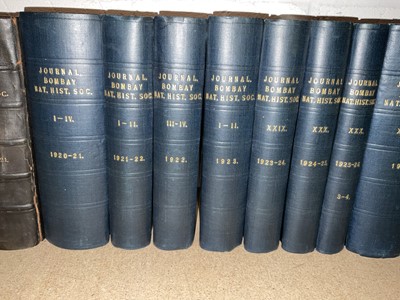 Lot 701 - Bombay Natural History Society. The Journal ..., vols. 1 (1886) - 51 (1951) bound in half calf and cloth (52 volumes)