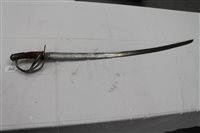 Lot 2516 - American Cavalry sabre, steel hilt with wire...