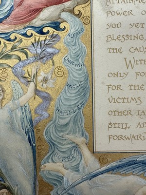 Lot 1374 - Manner of Walter Crane (1845-1915) watercolour and gilt illumination