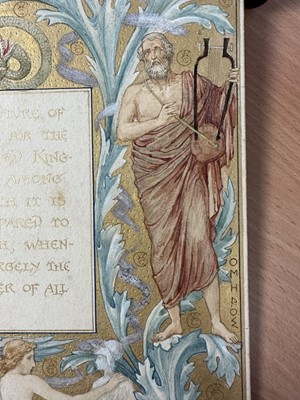 Lot 1374 - Manner of Walter Crane (1845-1915) watercolour and gilt illumination