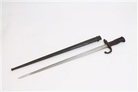 Lot 2521 - French 1874 pattern Gras bayonet (dated 1876),...