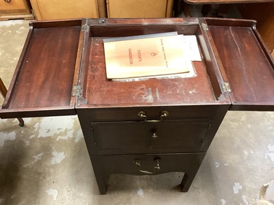 Lot 1277 - Georgian mahogany commode chest, 46.5cm wide, 45cm deep, 80.5cm high