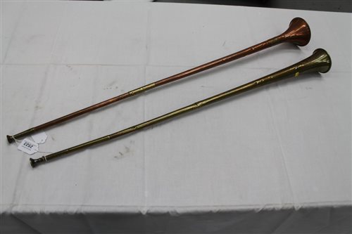 Lot 2523 - Early 20th century copper hunting horn by...