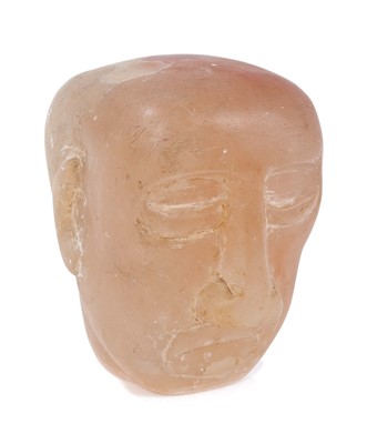 Lot 611 - Unusual and possibly ancient carved alabaster head