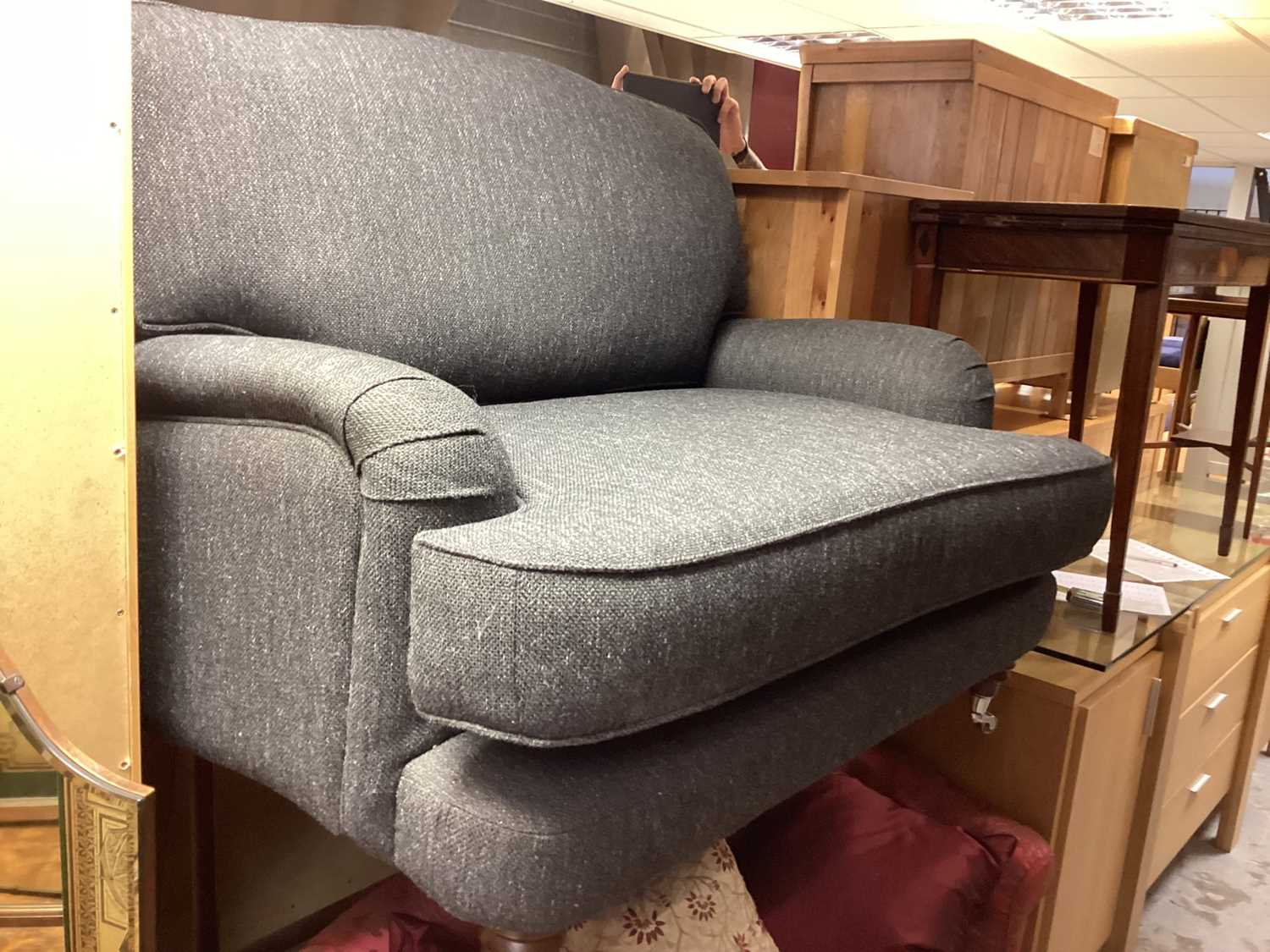 Lot 1290 Good quality large grey armchair possibly
