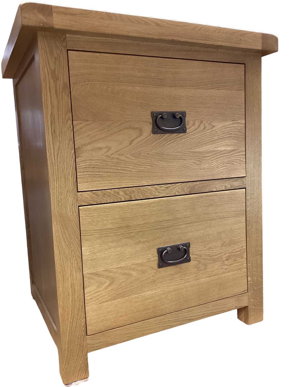 Lot 1310 - Modern light oak two drawer filing cabinet, 65cm wide, 50cm deep, 80cm high