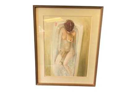 Lot 258 - Michael Smee (b 1946) watercolour, bather, signed 63 x 46cm, glazed frame