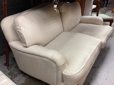Lot 1320 - Pair of contemporary Laura Ashley cream upholstered two seater settees