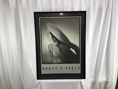 Lot 164 - Horst-P-Horst fine art exhibition poster, for the exhibition of German-American fashion photographer Horst P. Horst, 1906-1999. Hamiltons 13 Carlos Place London, August 1 - September 6th 1990. Fram...