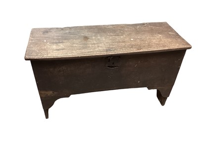 Lot 1324 - Antique oak coffer, 93cm wide, 35cm deep, 55.5cm high