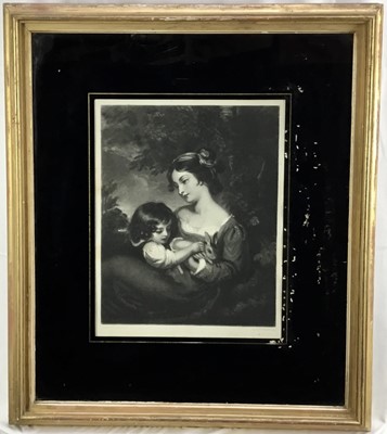 Lot 151 - 19th century Engraving, after Fanny Corbaux, engraved by Samuel Cousins. In gilt verre eglomise framed. 38x29.5cm