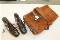 Lot 2539 - Second World War Nazi pony skin and leather...