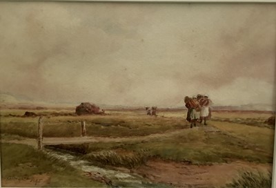 Lot 101 - David Cox, British 1783-1859. Watercolour, “The harvesters return”. Signed and dated 1845 lower left. Framed and mounted. Overall including frame 43x49cm