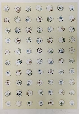 Lot 202 - 20th century silk screen print, Artist Proof of 6. Abstract eyes. Signed lower right and “AP/6” lower left in pencil. 76x57cm