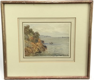 Lot 84 - Hercules Brabazon Brabazon, English 1821-1906. Impressionist watercolour, signed with initials and titled lower right “from Altachiara, 6th February”. Framed and mounted. Overall including frame 41...
