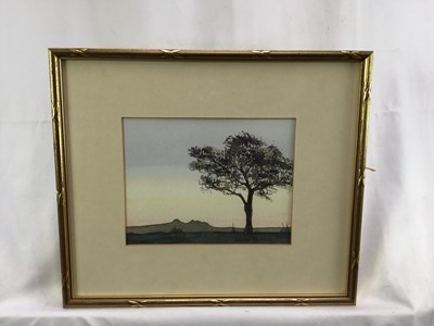 Lot 79 - M Galloway, 20th century. Pair of watercolours, landscapes. Framed and mounted. Overall including frames 26.5x34.5cm