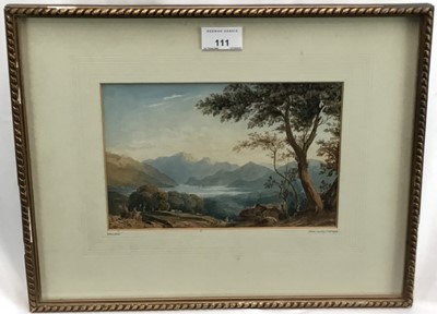 Lot 111 - Inscribed to John Varley, 1778-1842. Watercolour, inscribed and titled to mount “Snowdon”. Framed and mounted. Overall including frame 32x40cm